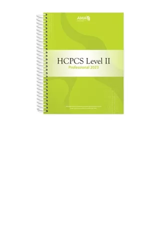 PDF read online HCPCS Level II Professional Edition 2023 HCPCS Level II American