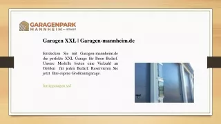 Garagen XXL - Garagen-mannheim.de
