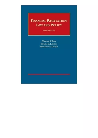 Ebook download Financial Regulation Law and Policy University Casebook Series fo