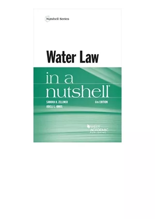 Ebook download Water Law in a Nutshell Nutshells full