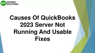 causes of quickbooks 2023 server not running