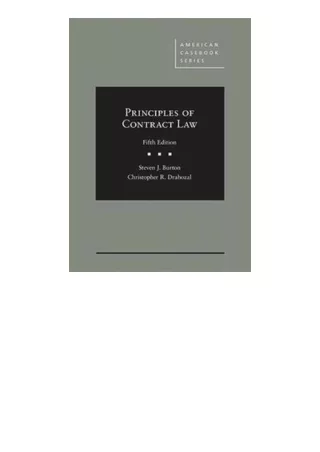 Ebook download Principles of Contract Law American Casebook Series unlimited