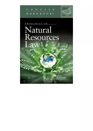 PDF read online Principles of Natural Resources Law Concise Hornbook Series free