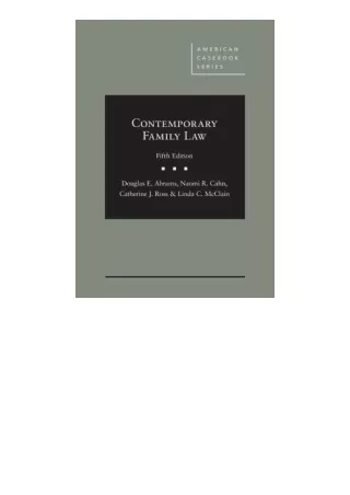 Ebook download Contemporary Family Law American Casebook Series for android