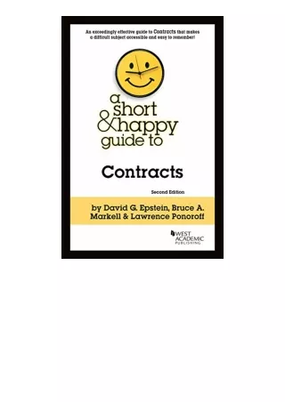 Download A Short and Happy Guide to Contracts Short and Happy Guides for ipad