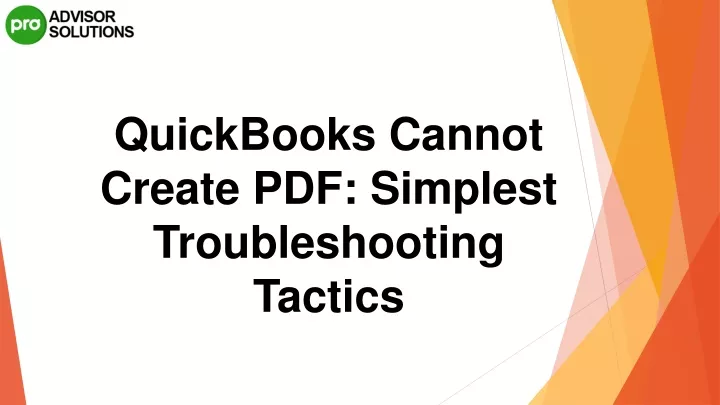 quickbooks cannot create pdf simplest