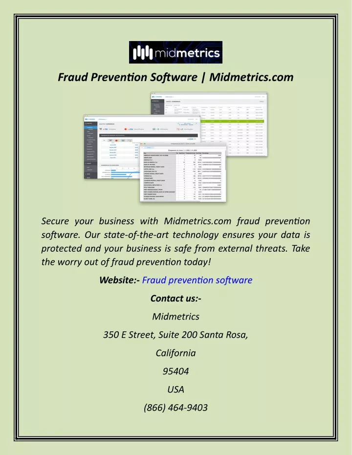 fraud prevention software midmetrics com