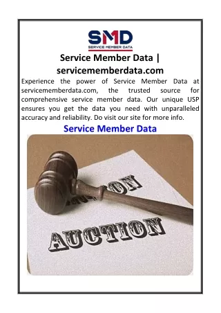 Service Member Data  servicememberdata.com