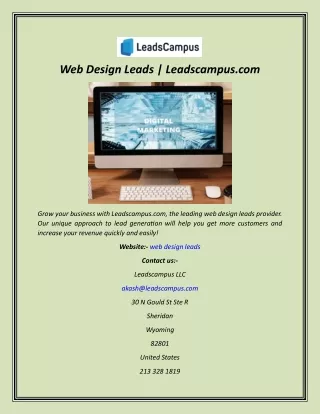 Web Design Leads  Leadscampus