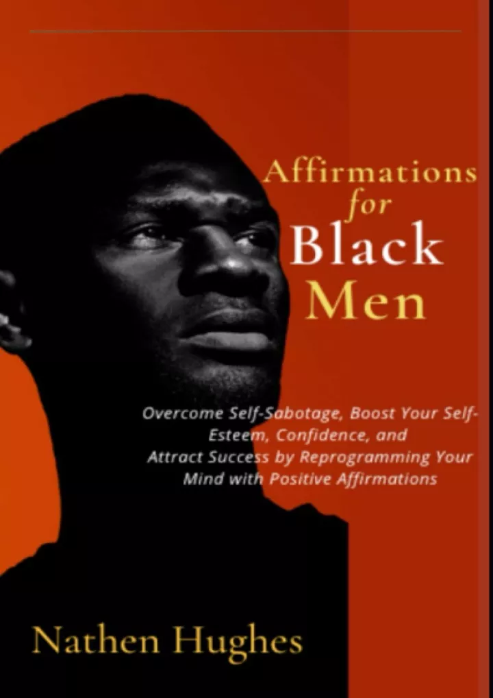 affirmations for black men overcome self sabotage