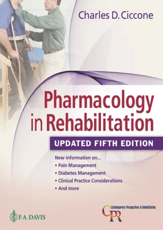 PDF/READ Pharmacology in Rehabilitation, Updated 5th Edition ipad