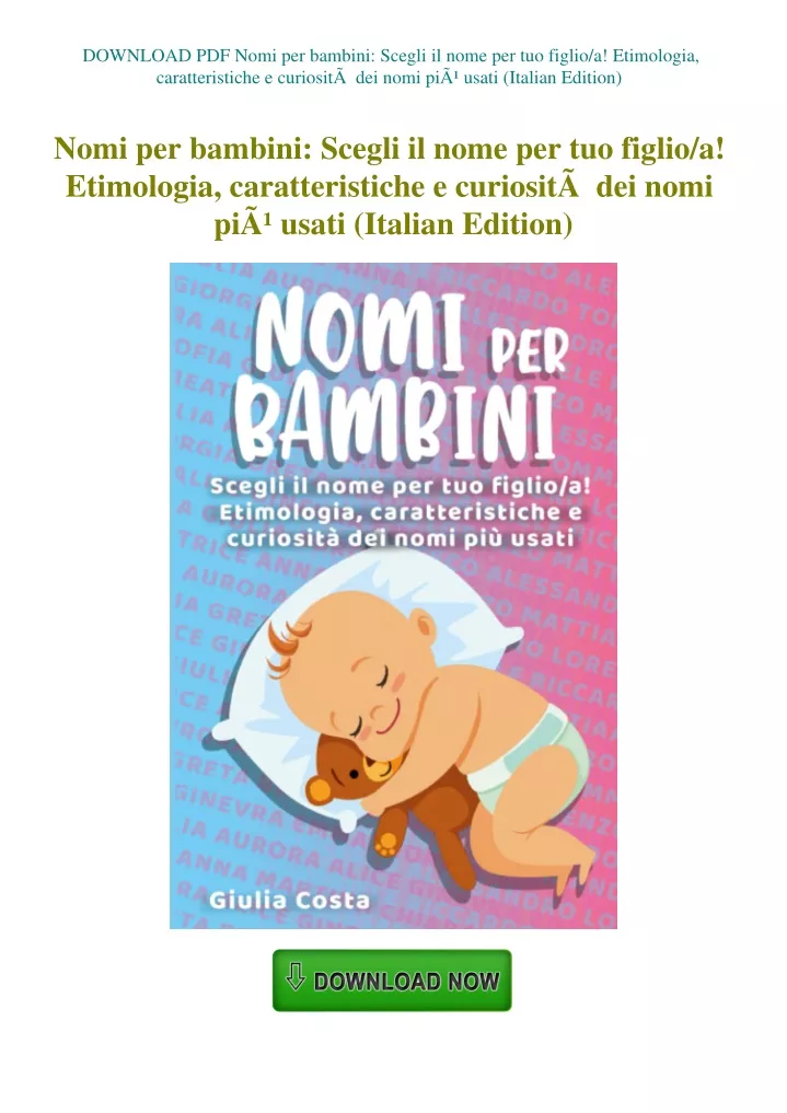 download pdf nomi per bambini scegli il nome