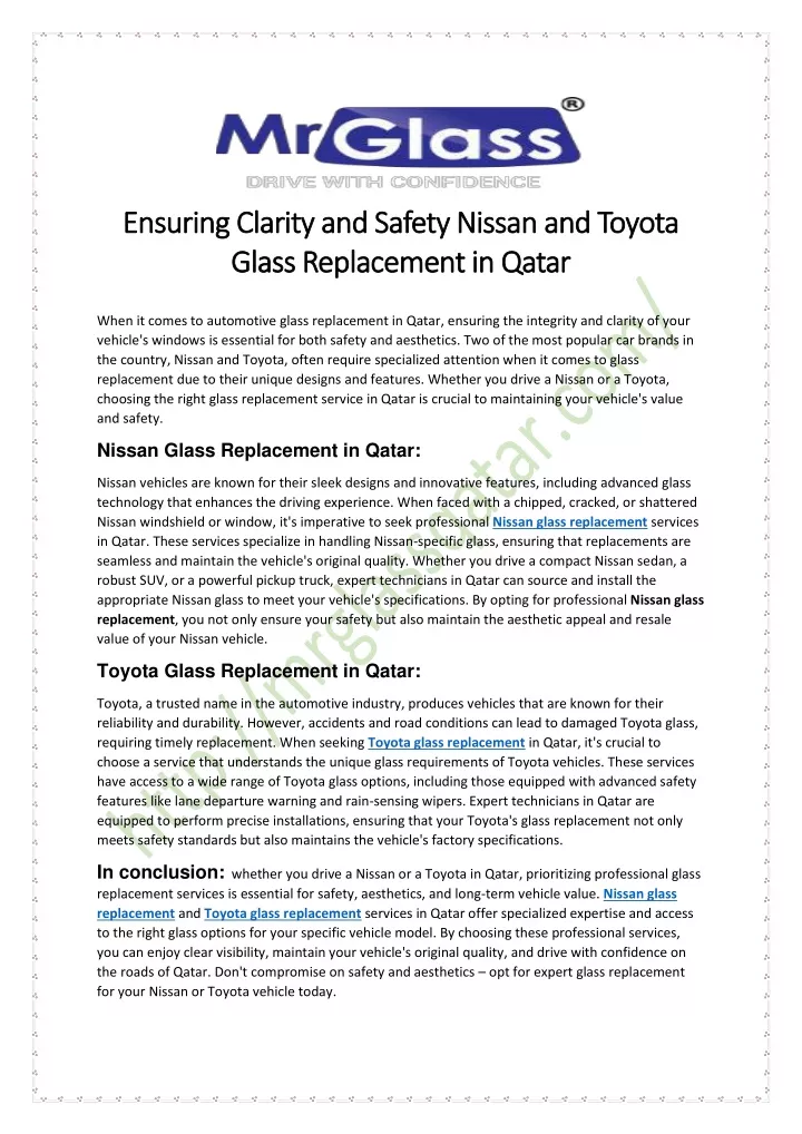 ensuring clarity and safety nissan and toyota