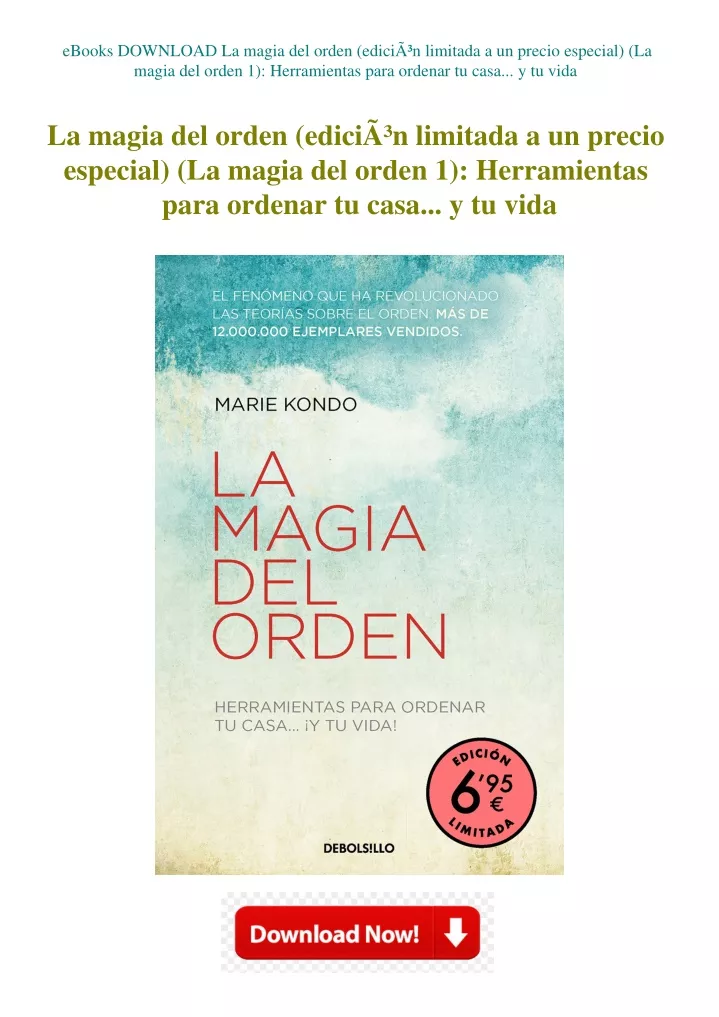 ebooks download la magia del orden edici