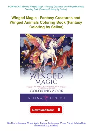 DOWNLOAD eBooks Winged Magic - Fantasy Creatures and Winged Animals Coloring Boo