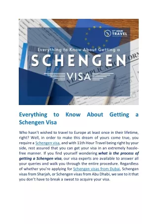 How to Get a Schengen Visa | 11th Hour Travel