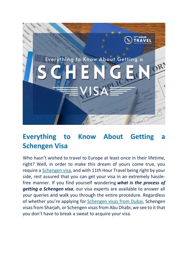 everything to know about getting a schengen visa