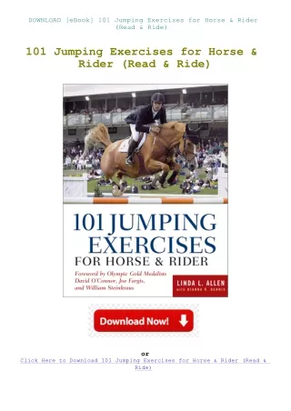 DOWNLOAD [eBook] 101 Jumping Exercises for Horse & Rider (Read & Ride)