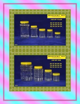 TOP 20 PLASTIC PET JARS COMPANY SUPPLIER IN COIMBATORE 9047848484