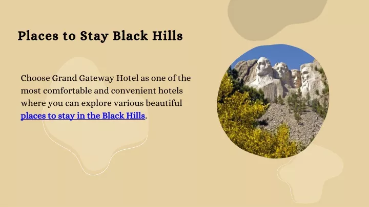 places to stay black hills