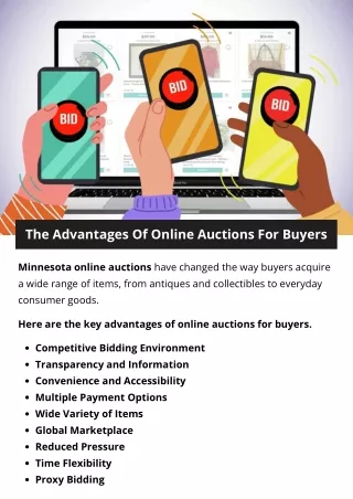 the advantages of online auctions for buyers