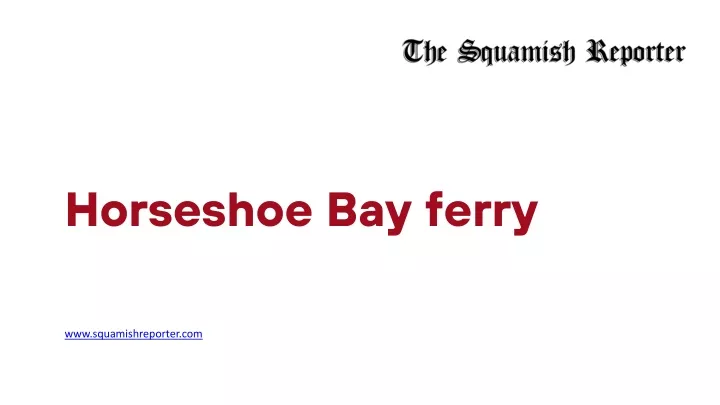 horseshoe bay ferry