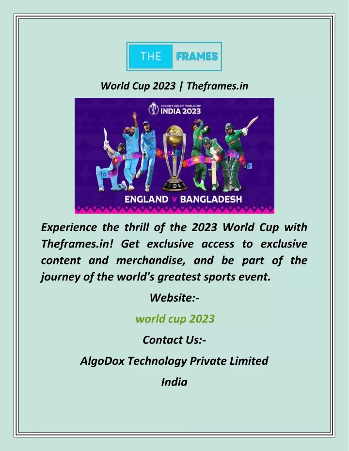 world cup presentation party 2023