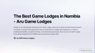 The Best Game Lodges in Namibia