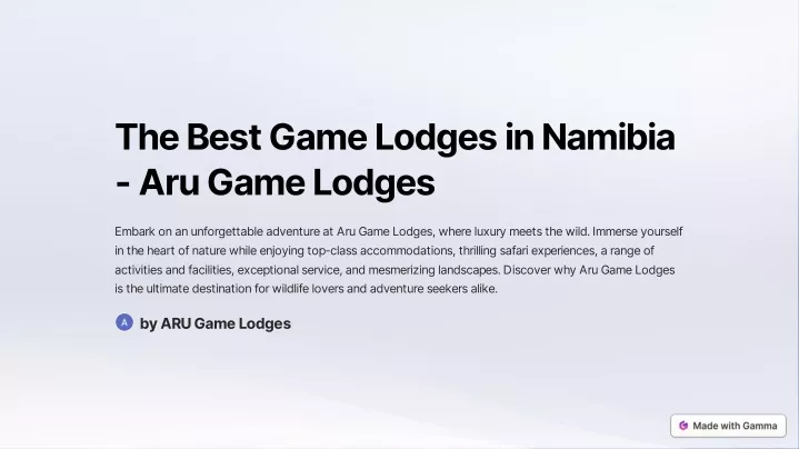 the best game lodges in namibia aru game lodges