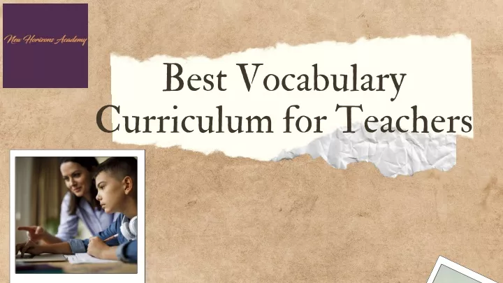 best vocabulary curriculum for teachers