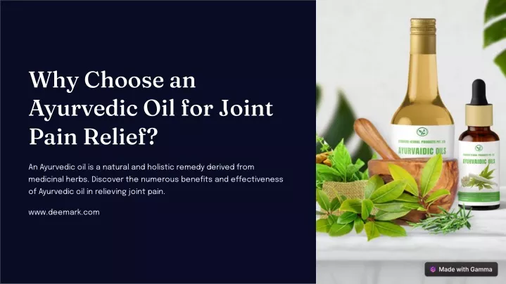 w y c oo e a ayurvedic oil for joi t pai relief