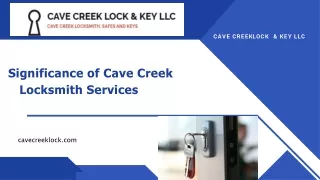Significance of Cave Creek Locksmith Services