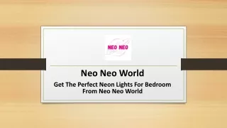 Get The Perfect Neon Lights For Bedroom From Neo Neo World