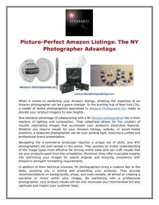 Picture-Perfect Amazon Listings The NY Photographer Advantage