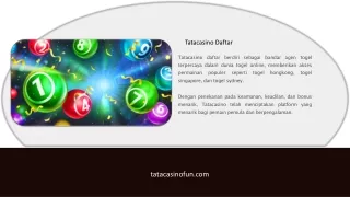 Tatacasino Daftar