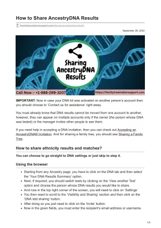 how to share ancestrydna results