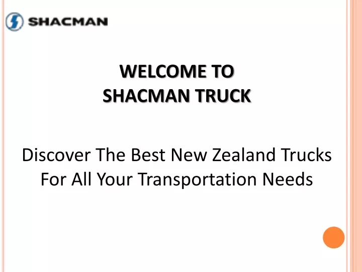 welcome to shacman truck