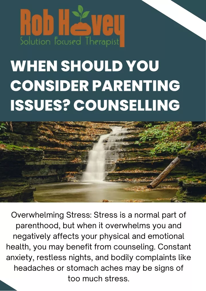 when should you consider parenting issues
