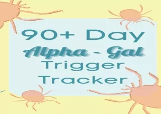PDF DOWNLOAD 90  Day Alpha-Gal Trigger Tracker: Alpha Gal allergy tracker journa