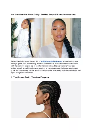 Get Creative this Black Friday_ Braided Ponytail Extensions on Sale