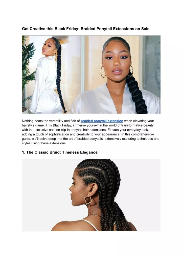 get creative this black friday braided ponytail