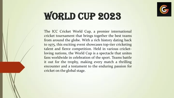 world cup presentation party 2023