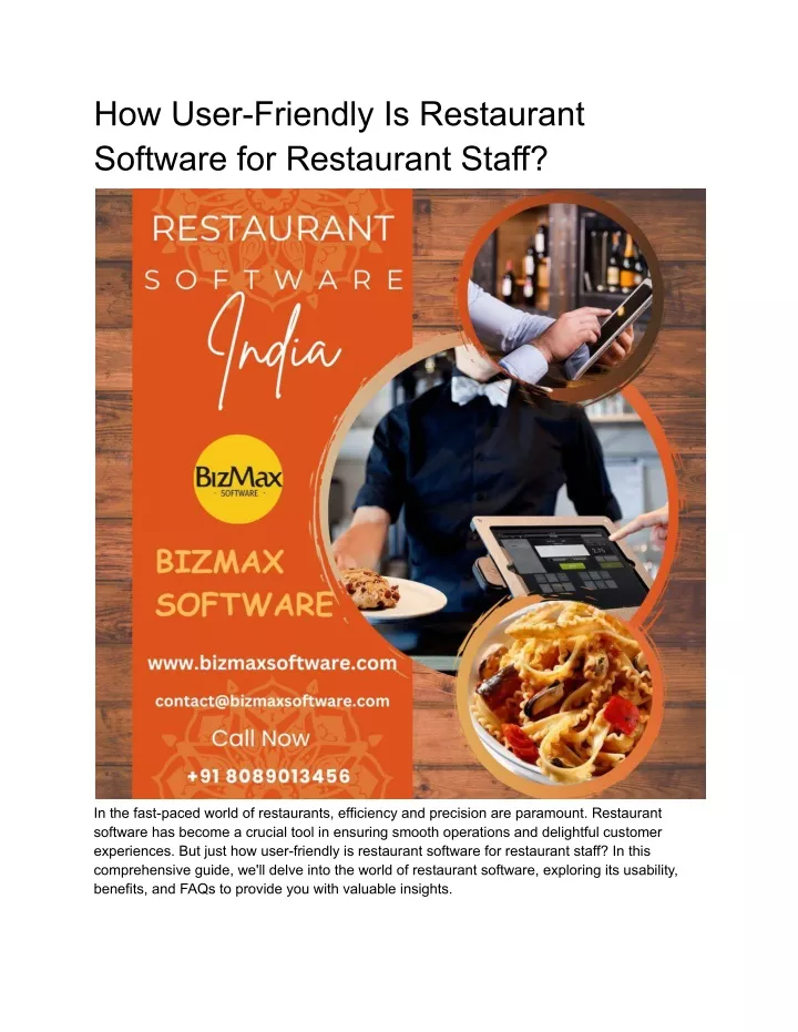 how user friendly is restaurant software
