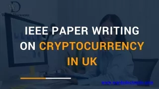 IEEE Paper Writing on Cryptocurrency in Oxford
