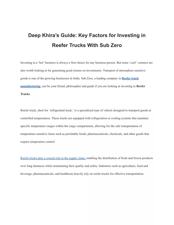 deep khira s guide key factors for investing in