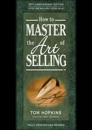 $PDF$/READ/DOWNLOAD How to Master the Art of Selling