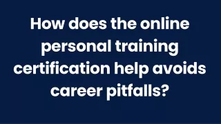 how does the online personal training