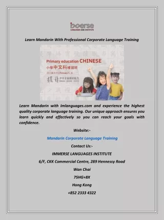 learn mandarin with professional corporate