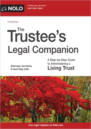 PDF/READ Trustee's Legal Companion, The: A Step-by-Step Guide to Administering a Living