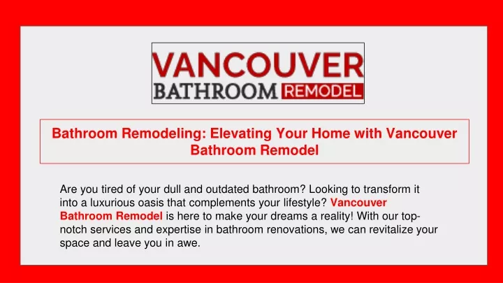 bathroom remodeling elevating your home with